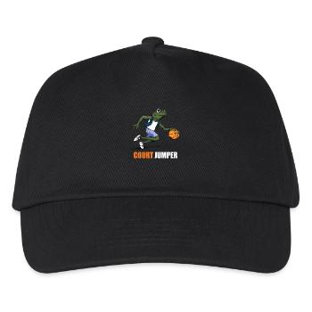 Court Jumper Frog Unisex T-Shirt - Fun Basketball - Kids’ Baseball Cap - black - Front
