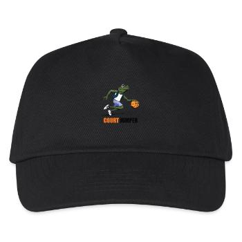 Court Jumper Frog Unisex T-Shirt - Fun Basketball - Kids’ Baseball Cap - black - Front