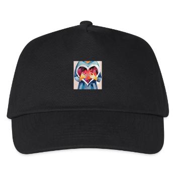 Von ganzem Herzen - Kinder Basecap - Schwarz - Vorne