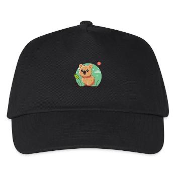 Design "Quokka Bliss" - Kids’ Baseball Cap - black - Front