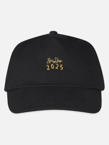 New Year 2025 Cheers - Kinder Basecap - Schwarz