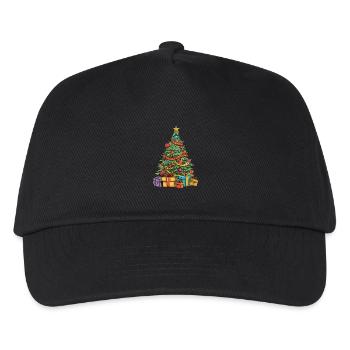 Tannenbaum Xmas Weihnachten - Kinder Basecap - Schwarz - Vorne