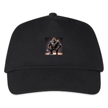GorillaHeld - Kinder Basecap - Schwarz - Vorne