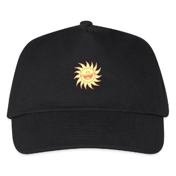 Bright Sun Funny Face Smile Comic Cartoon - Kids’ Baseball Cap - black - Front