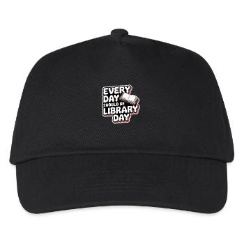 Every Day Should Be Library Day 9 - Kinder Basecap - Schwarz - Vorne