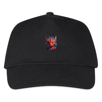 Drache - Kinder Basecap - Schwarz - Vorne