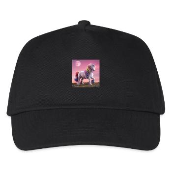 Full Moon Night Unicorn - Kids’ Baseball Cap - black - Front