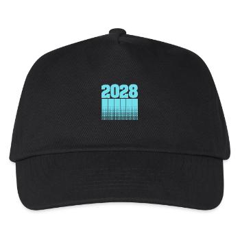 Geboren 2028 - Kinder Basecap - Schwarz - Vorne