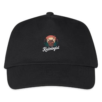 Passion for knitting - Kids’ Baseball Cap - black - Front