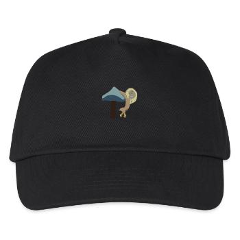 Snail upside down - Kids’ Baseball Cap - black - Front