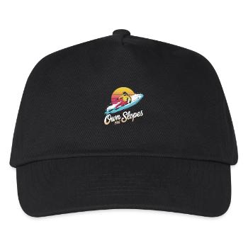 Own the Slopes - Retro Ski Style - Kids’ Baseball Cap - black - Front