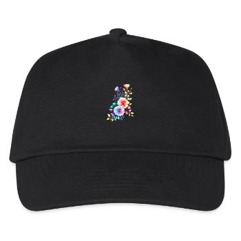 Regenbogen Bouquet - Kinder Basecap - Schwarz - Vorne