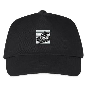 Snowboarder - Kinder Basecap - Schwarz - Vorne