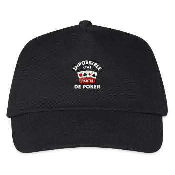 Partie de poker - Casquette de baseball Enfant - noir - Devant