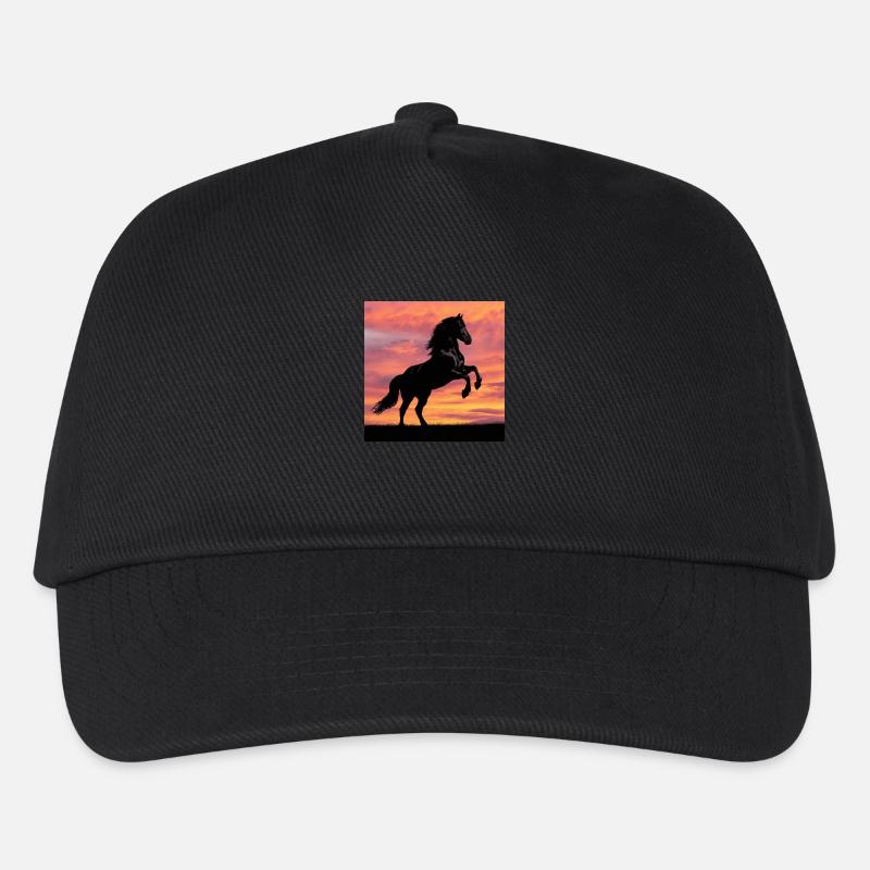 Friesenpferd SunStar - Kinder Basecap - Schwarz