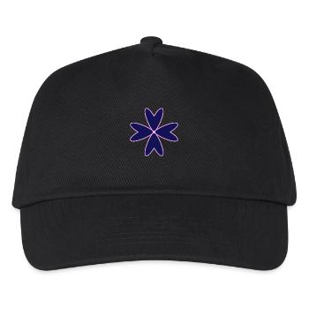 Vier Kunstwerke in Blau und Pink - Kinder Basecap - Schwarz - Vorne