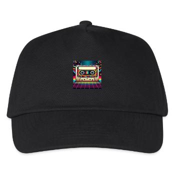 Retro cassette vibes - Kids’ Baseball Cap - black - Front