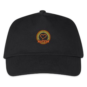 Alessa comme nom - Casquette de baseball Enfant - noir - Devant