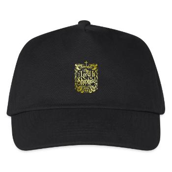 Bibelvers Der Herr Ist Mein Hirte Jesus Psalm 23 - Kinder Basecap - Schwarz - Vorne