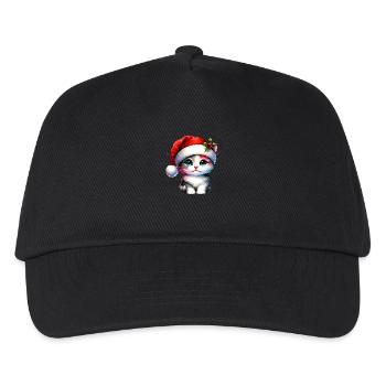 Chat mignon Noël - Casquette de baseball Enfant - noir - Devant