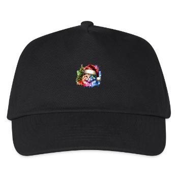 Chat mignon Noël - Casquette de baseball Enfant - noir - Devant