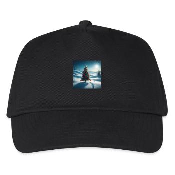 Weihnachtsbaum - Kinder Basecap - Schwarz - Vorne
