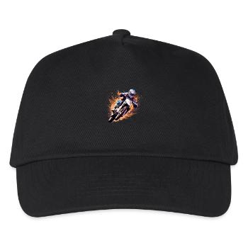 Motocross Racing Fast Speed Competition Abstrait - Casquette de baseball Enfant - noir - Devant