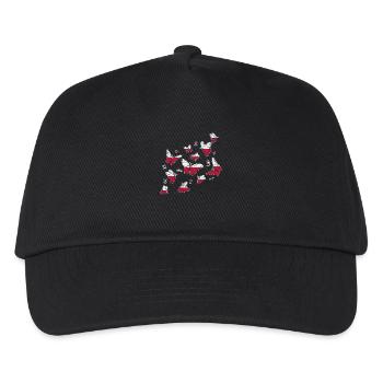 Polen Schmetterlinge Fußball Polen - Kinder Basecap - Schwarz - Vorne