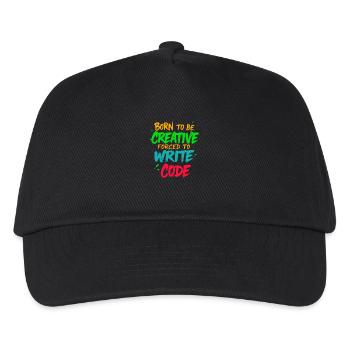 Born to be Creative Forced to write code t-shirt - Kids’ Baseball Cap - black - Front