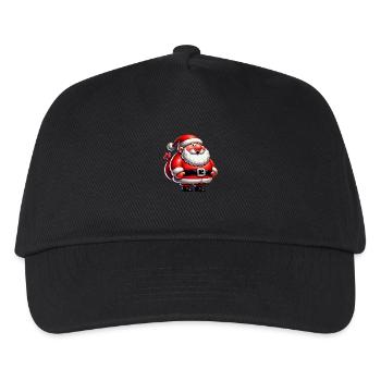 Weihnachtsmann Cartoon - Kinder Basecap - Schwarz - Vorne