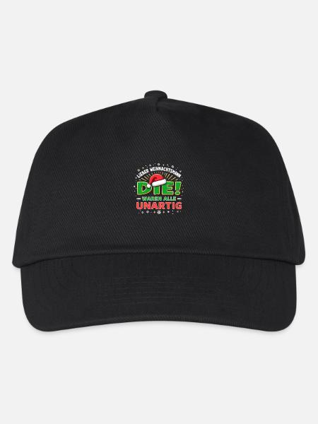 Weihnachts Shirt Weihnachtsmann Weihnachten - Kinder Basecap - Schwarz