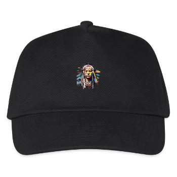 Inspiration für tapfere Krieger amerikanischer Ureinwohner - Kinder Basecap - Schwarz - Vorne