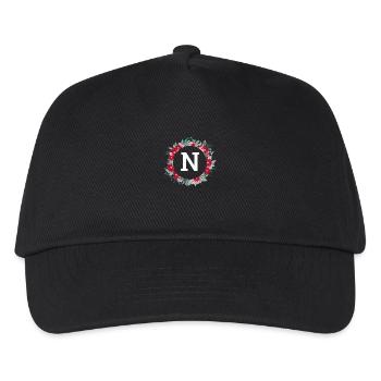 Lettre n couronne florale - Casquette de baseball Enfant - noir - Devant