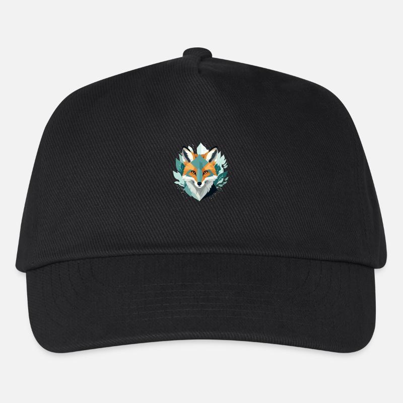 Fuchs Tier Tier Natur Im Freien Aquarell - Kinder Basecap - Schwarz