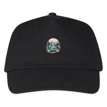Ruhige Landschaft Ruhig Beschauliche Natur Im Freien - Kinder Basecap - Schwarz - Vorne