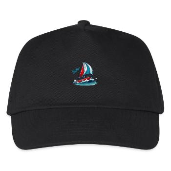 sailboat - Kids’ Baseball Cap - black - Front