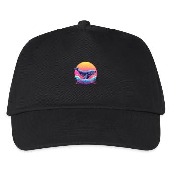 Giant Whale in Sunset - Gift Idea - Kids’ Baseball Cap - black - Front