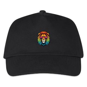 Lion Head Portrait Cool - Kids’ Baseball Cap - black - Front