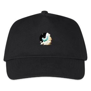 Whale and Petunias - Kinder Basecap - Schwarz - Vorne