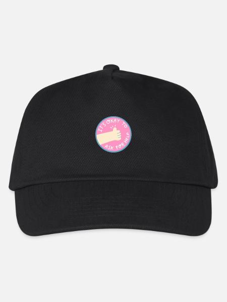 Help is ok - Kinder Basecap - Schwarz