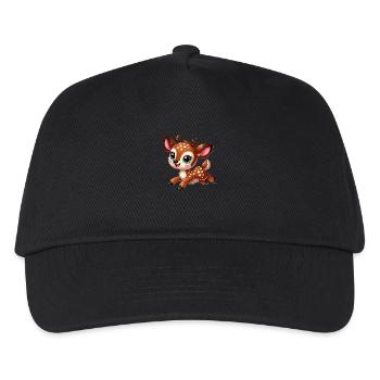 Hirsche jung - Kinder Basecap - Schwarz - Vorne