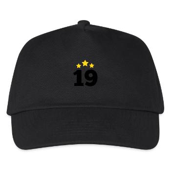 19 Jahre alter Stern - Geschenk zum 19. Jubiläum - Kinder Basecap - Schwarz - Vorne