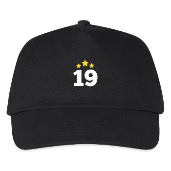 19 Jahre alter Stern - Geschenk zum 19. Jubiläum - Kinder Basecap - Schwarz - Vorne