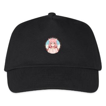 Cat Girl Kawaii: Entzückendes Katzenmädchen - Kinder Basecap - Schwarz - Vorne