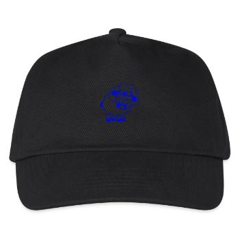 Schaf Nerd Hornbrille Brille Spange Geek Schlau - Kinder Basecap - Schwarz - Vorne