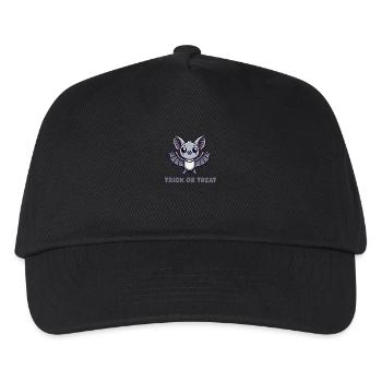 bat comic - Kids’ Baseball Cap - black - Front