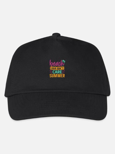 Beach Hair Dont Care Summer - Kids’ Baseball Cap - black