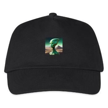 Alien vert - Casquette de baseball Enfant - noir - Devant