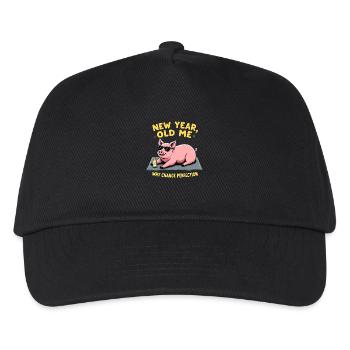 Neujahr Ich Lustiger Witz Schwein Entspannend - Kinder Basecap - Schwarz - Vorne