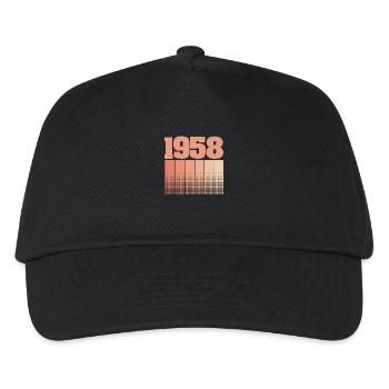 Geboren 1958 - Kinder Basecap - Schwarz - Vorne